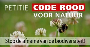 Oproep code rood voor natuur
