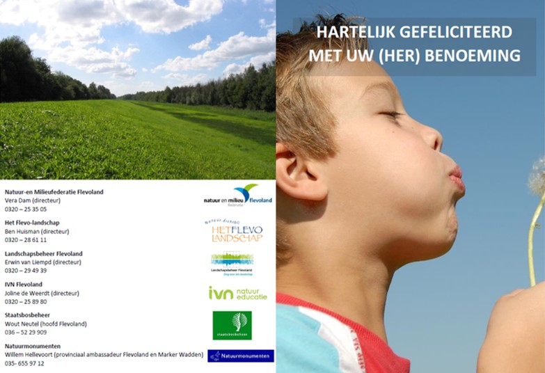 Felicitatiekaart Statenleden