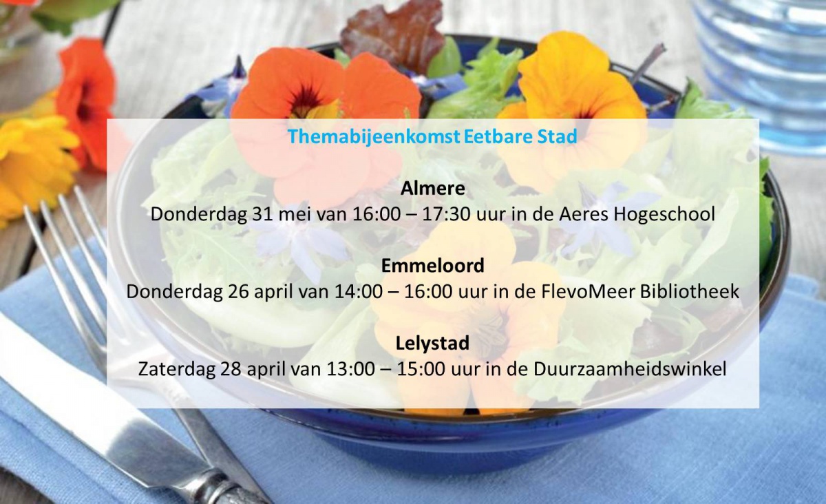 April: themabijeenkomst ‘eten uit je eigen stad’