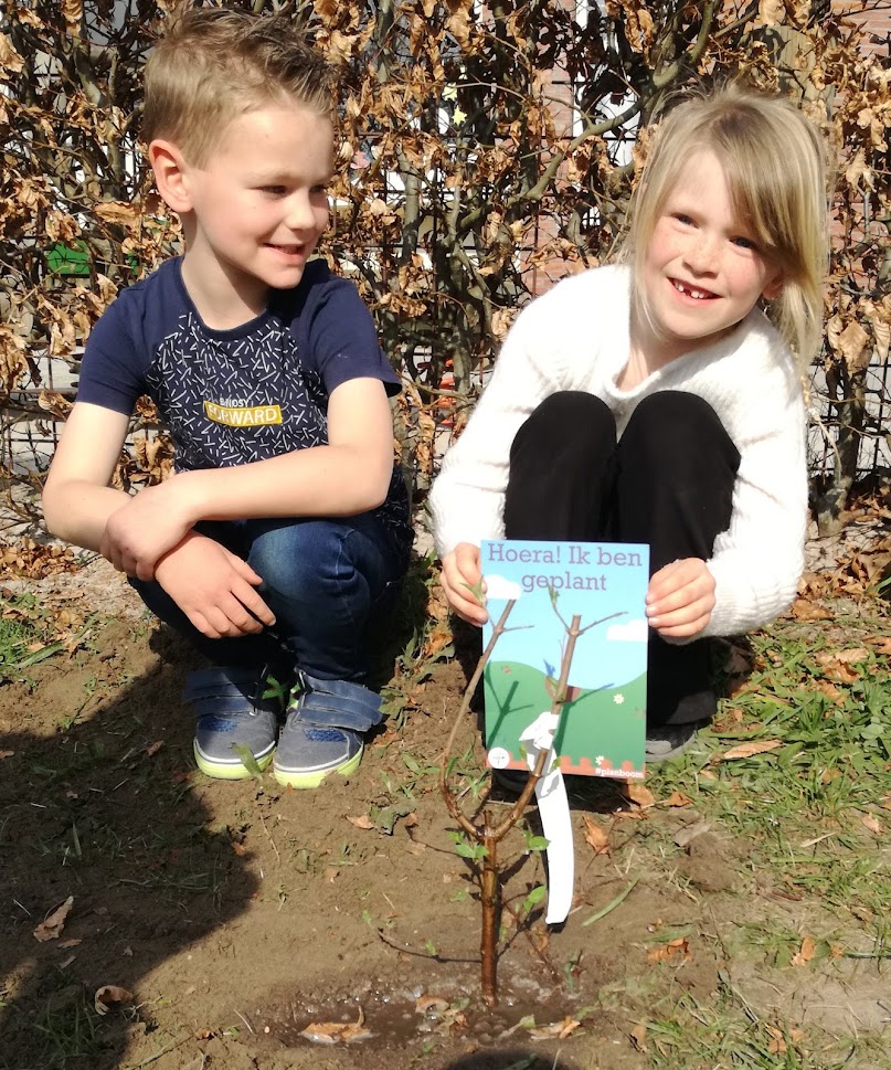 Basisschool De Lispeltuut doet mee: Bomen planten op het schoolplein  